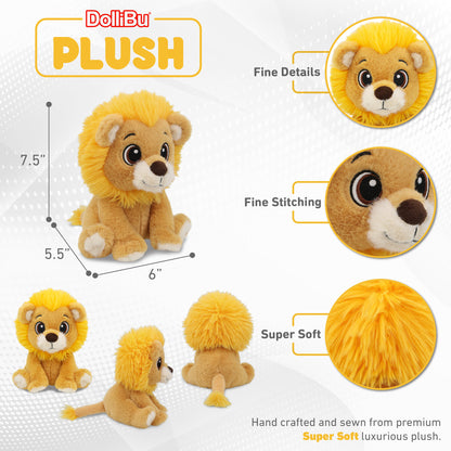FUZZY PLUSH - LION 7.5"