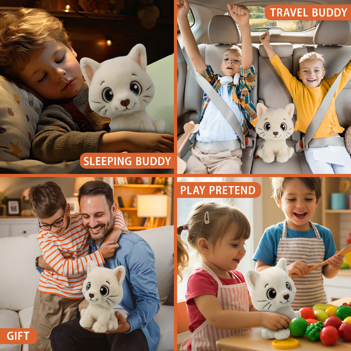 FUZZY PLUSH - CAT 7.5"