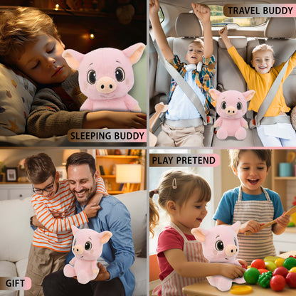 FUZZY PLUSH - PIG 7.5"