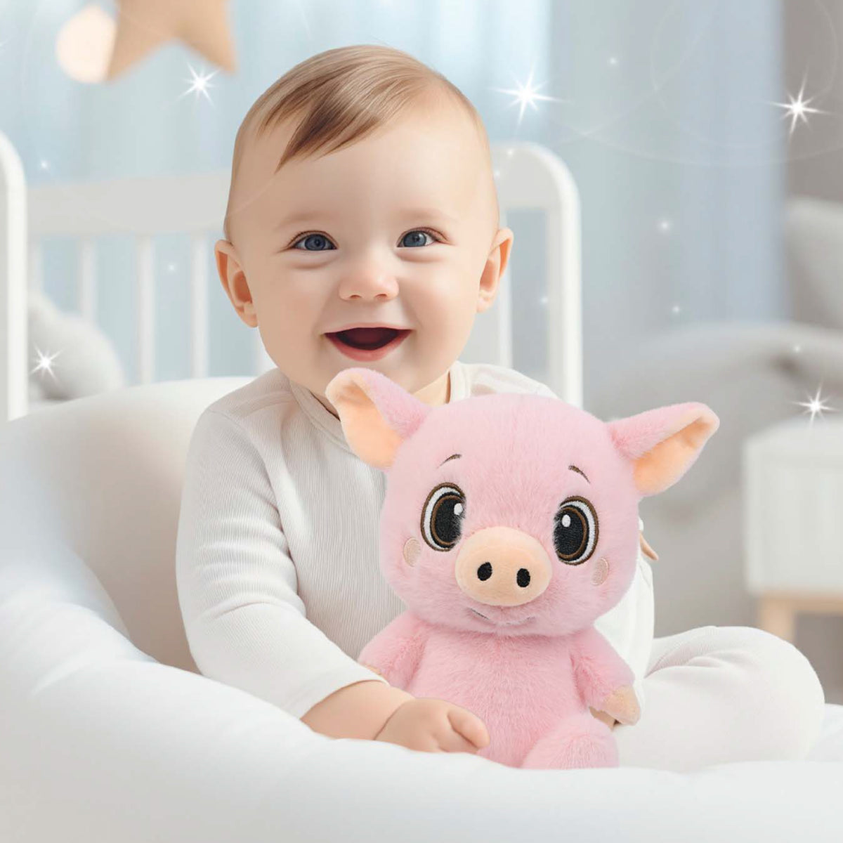 FUZZY PLUSH - PIG 7.5"