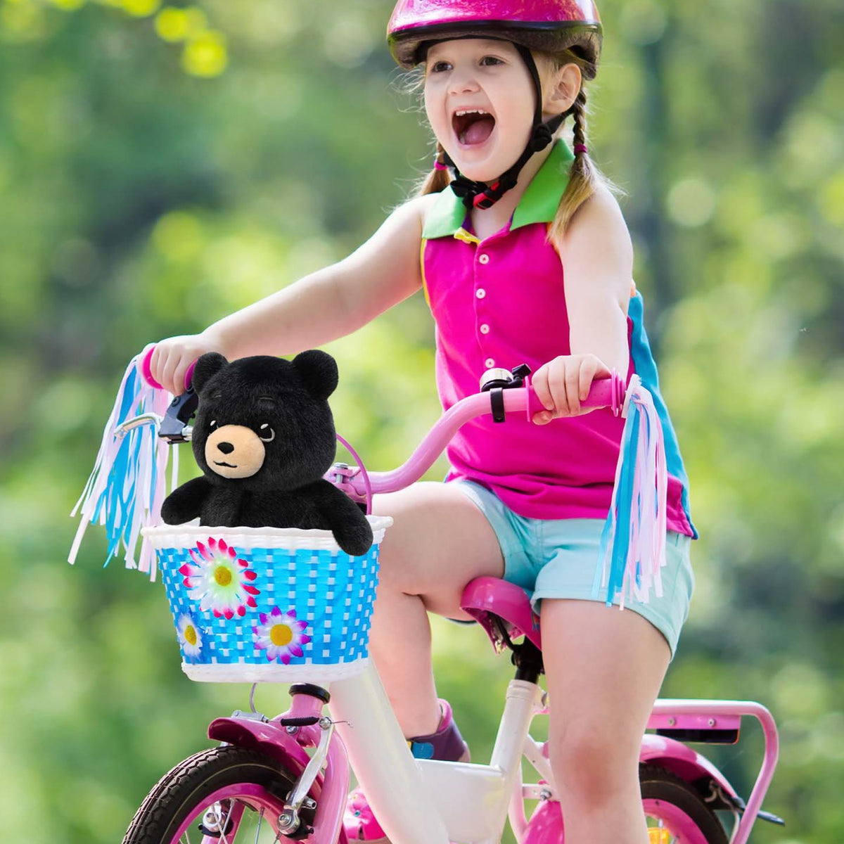 FUZZY PLUSH - BLACK BEAR 8"