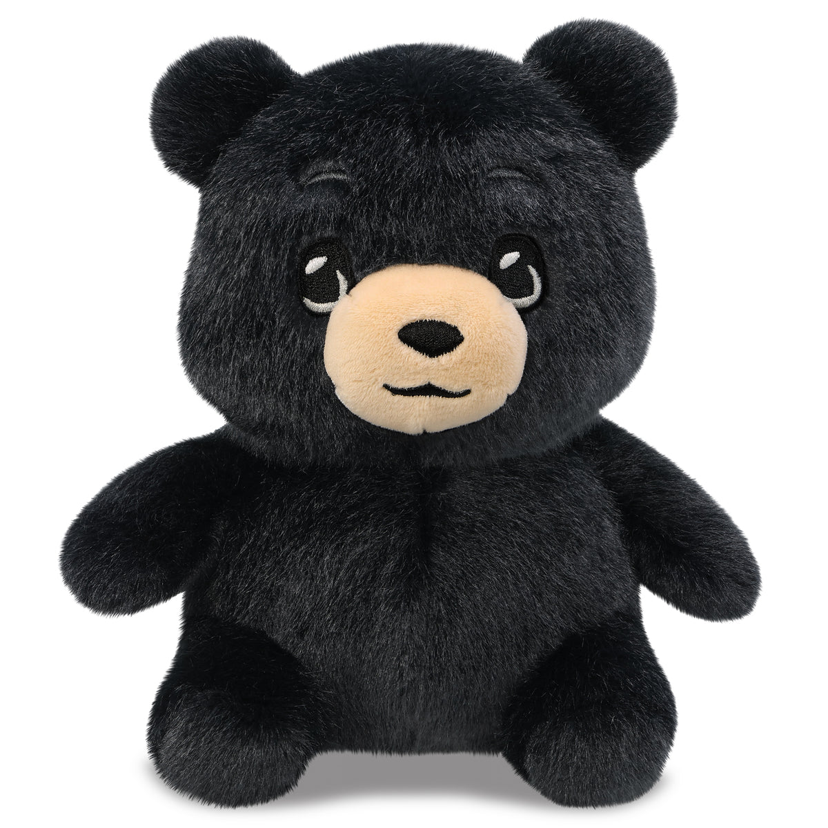 FUZZY PLUSH - BLACK BEAR 8"