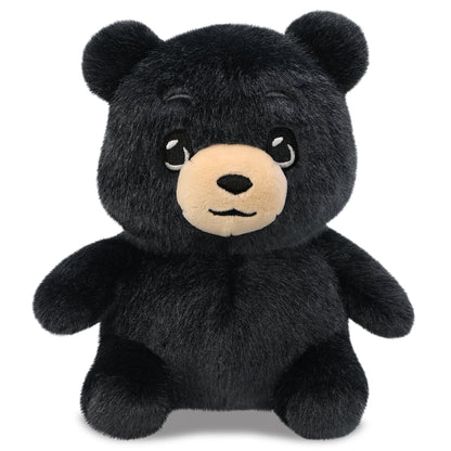 FUZZY PLUSH - BLACK BEAR 8"