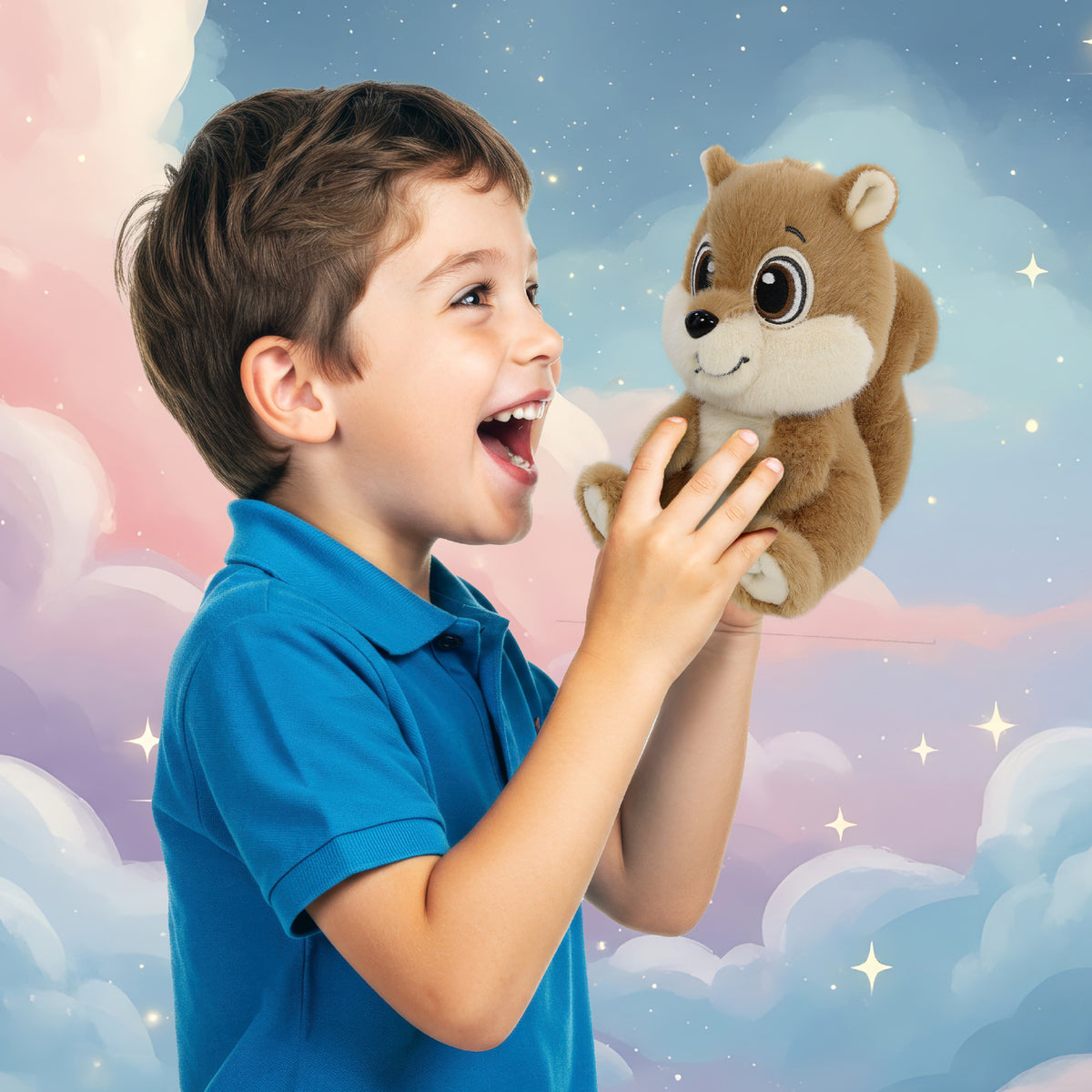 FUZZY PLUSH - SQUIRREL 7.5"