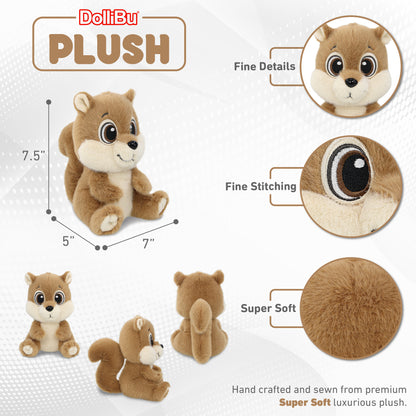 FUZZY PLUSH - SQUIRREL 7.5"