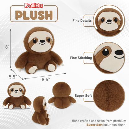 FUZZY PLUSH - SLOTH 8"