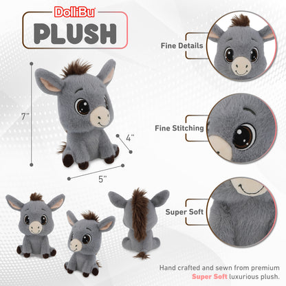 FUZZY PLUSH - DONKEY 7"