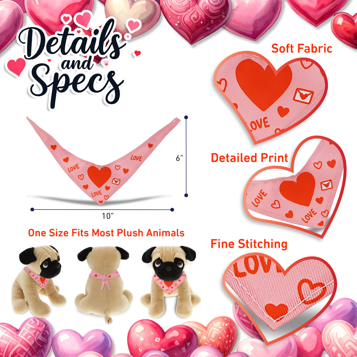 ADD-ON BANDANA - HEARTS
