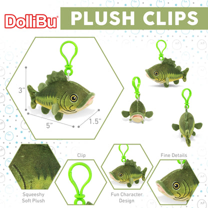 PLUSH WITH CLIP - BASS FISH