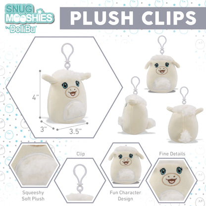 SNUG-MOOSHIES PLUSH CLIPS - LAMB