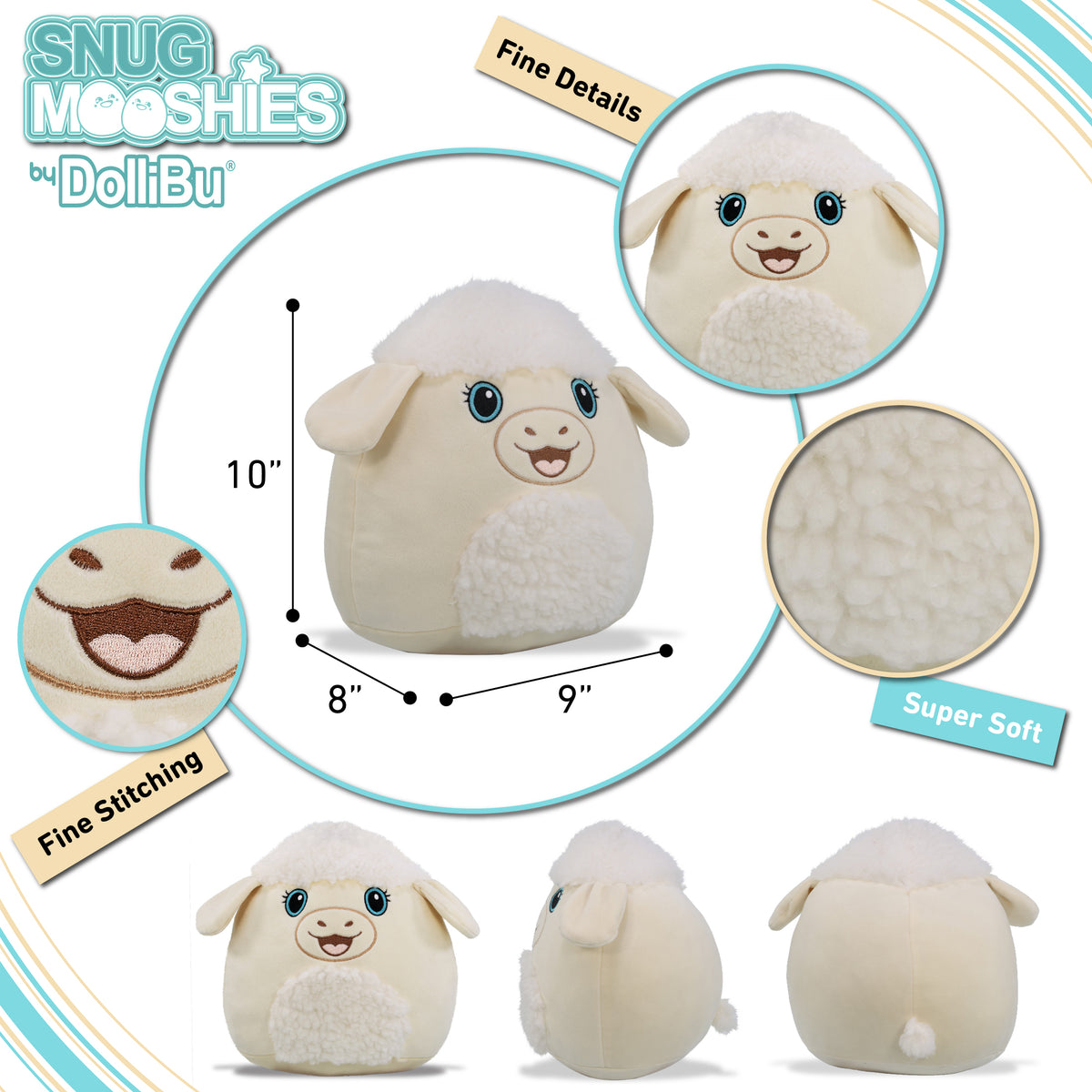 SNUG-MOOSHIES PLUSH - LAMB 10"