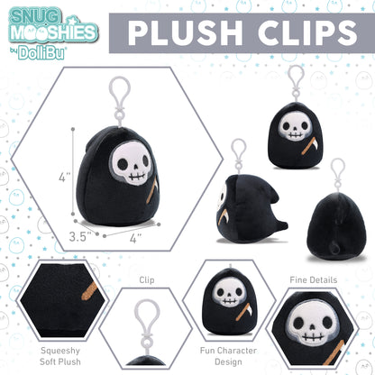 SNUG-MOOSHIES PLUSH CLIPS - SPOOKY GRIM REAPER