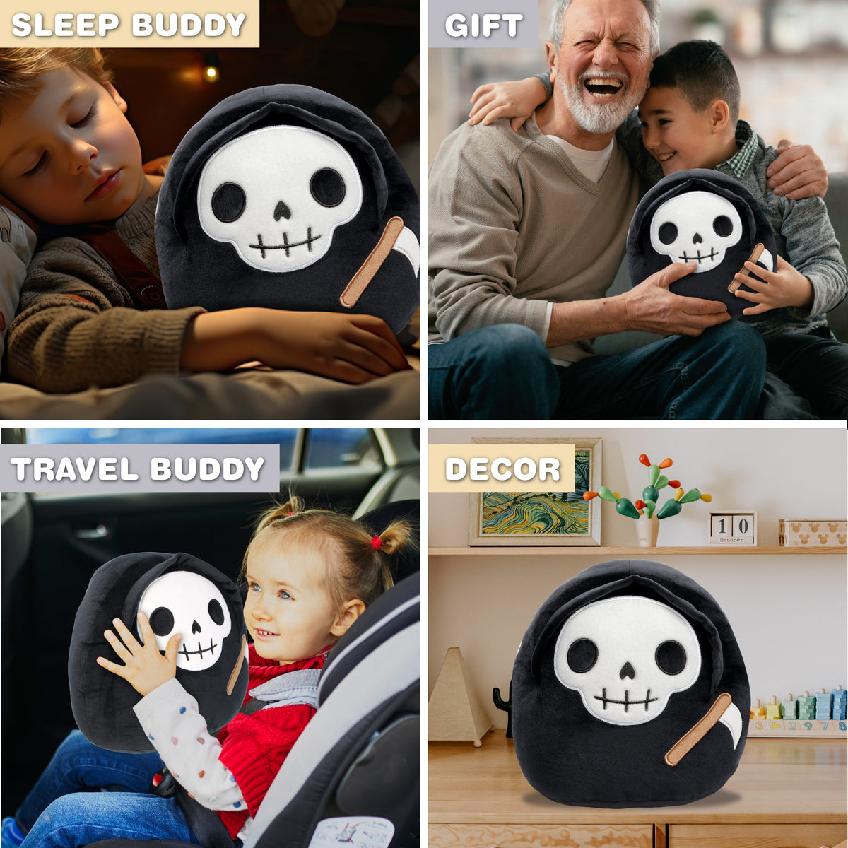 SNUG-MOOSHIES PLUSH - SPOOKY GRIM REAPER 10"