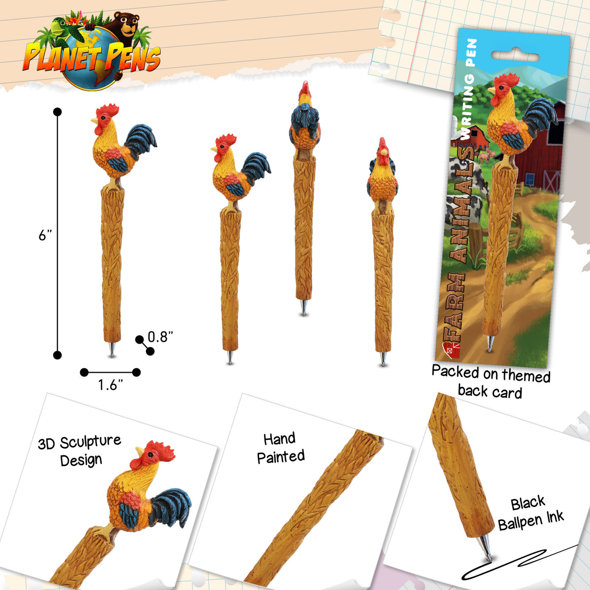 PLANET PEN - ROOSTER