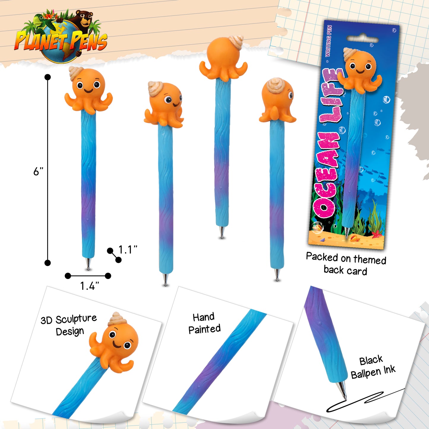PLANET PEN - CUTE OCTOPUS