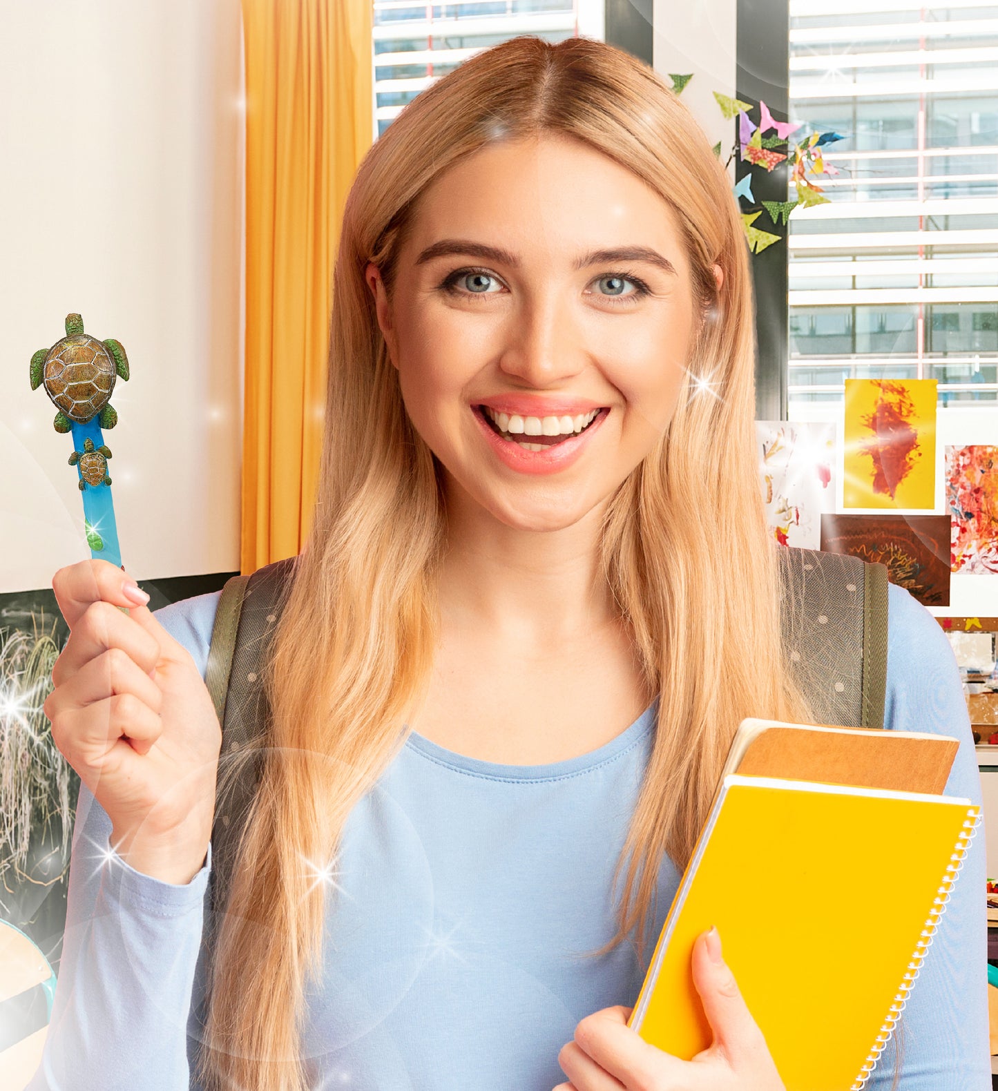 PLANET PEN - SEA TURTLE WITH BABY