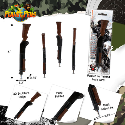 Planet Pens Combat Shotgun Writing Pen - Cute Ballpoint Pen for Kids and Adults