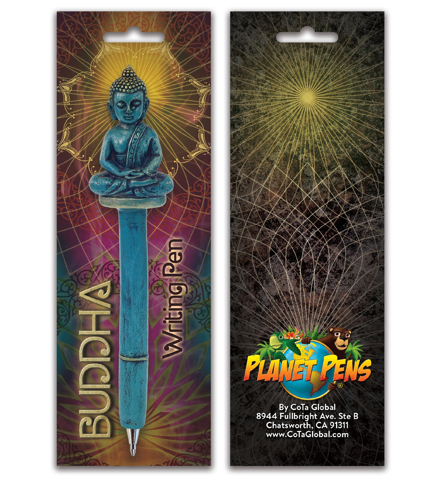 Planet Pens Meditating Buddha Writing Pen - Ballpoint Pens for Kids and Adults