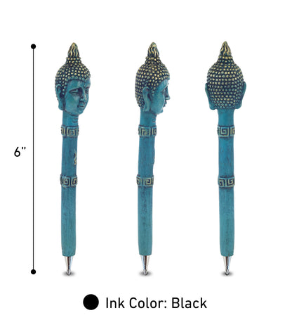 Planet Pens Blue Buddha Head Writing Pen - Ballpoint Pen for Kids and Adults