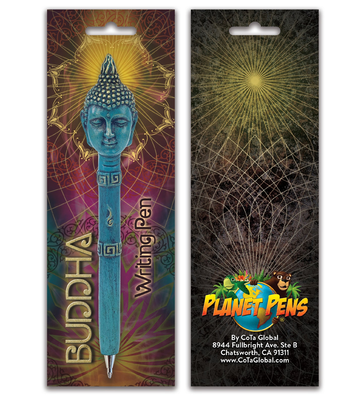 Planet Pens Blue Buddha Head Writing Pen - Ballpoint Pen for Kids and Adults