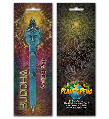 Planet Pens Blue Buddha Head Writing Pen - Ballpoint Pen for Kids and Adults