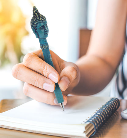 Planet Pens Blue Buddha Head Writing Pen - Ballpoint Pen for Kids and Adults