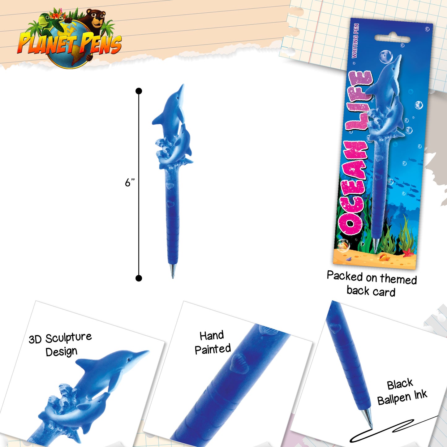 PLANET PEN - DOLPHIN WITH BABY