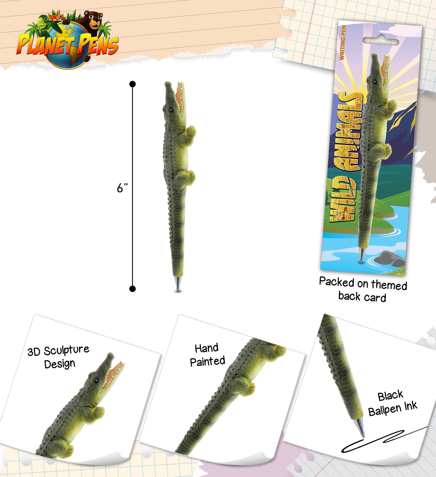 PLANET PEN - ALLIGATOR