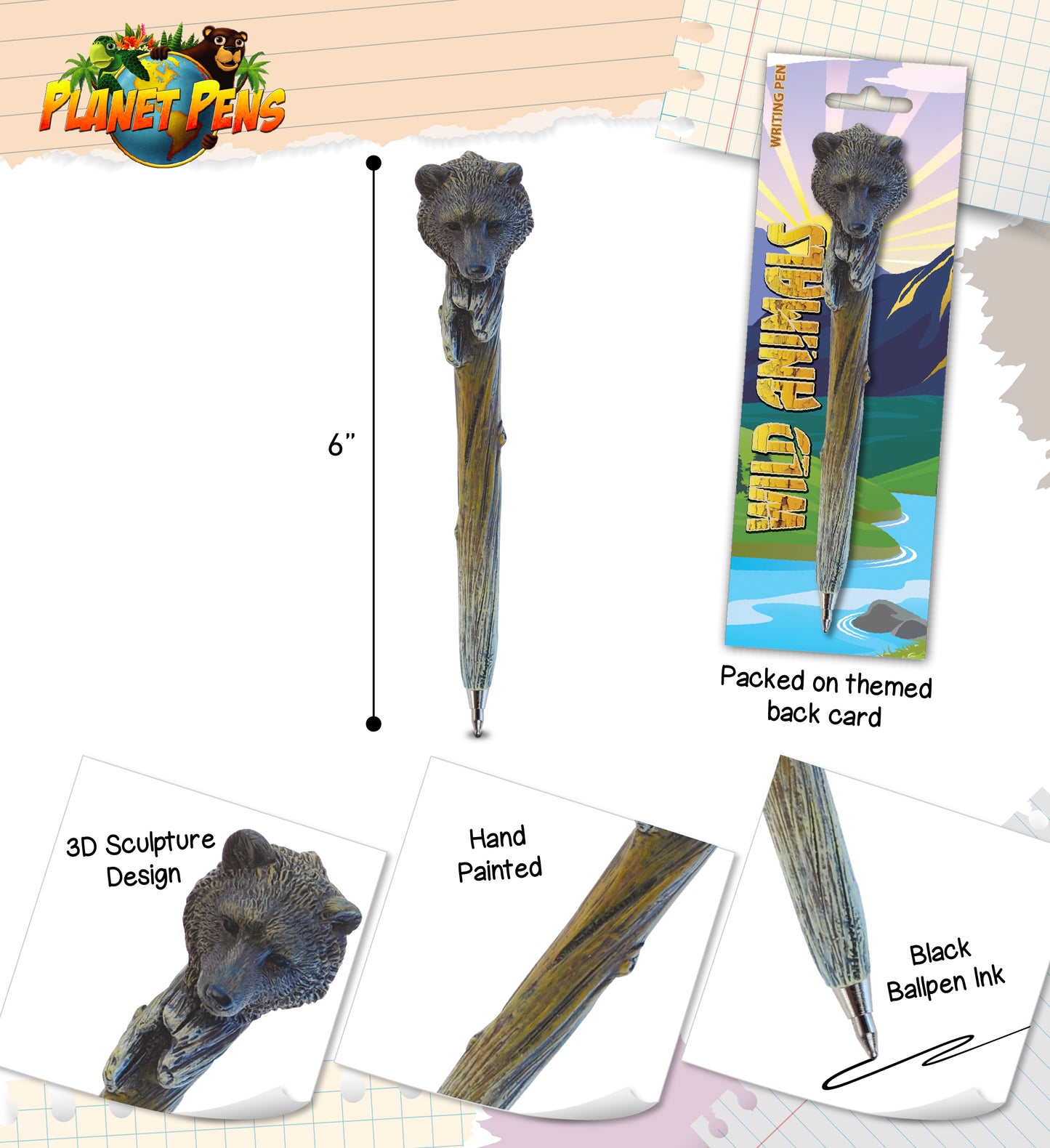 PLANET PEN - WILD BLACK BEAR