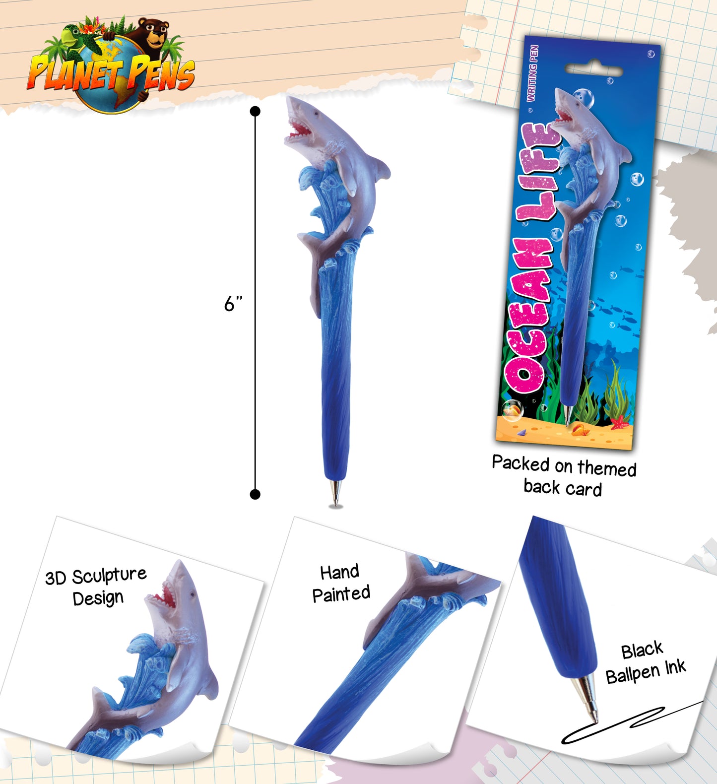 PLANET PEN - BITING SHARK