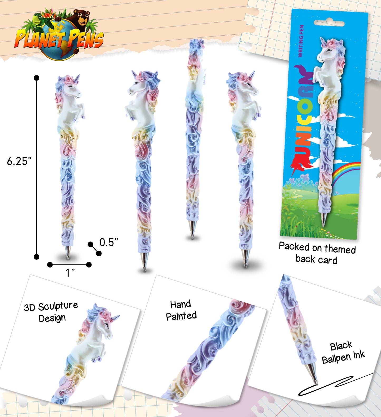 PLANET PEN - SPARKLE TAIL UNICORN