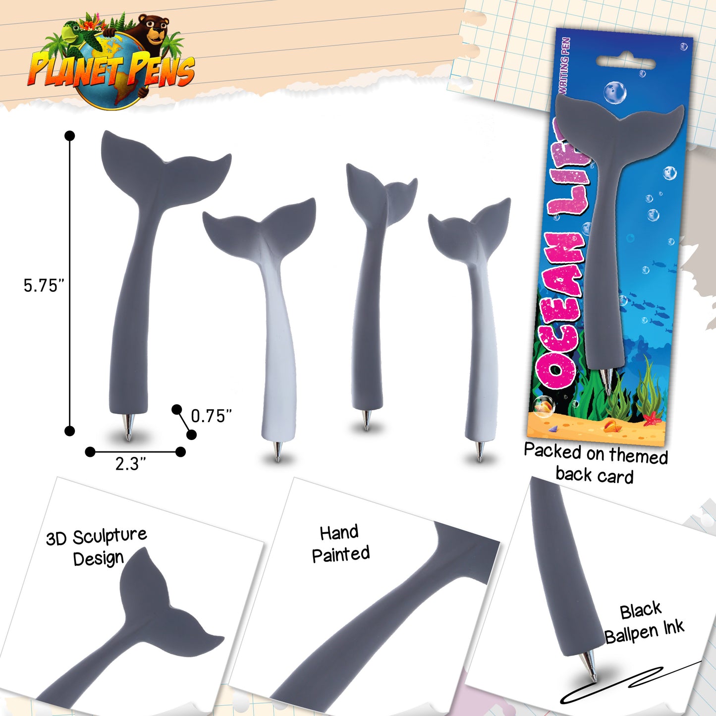 PLANET PEN - WHALE TAIL