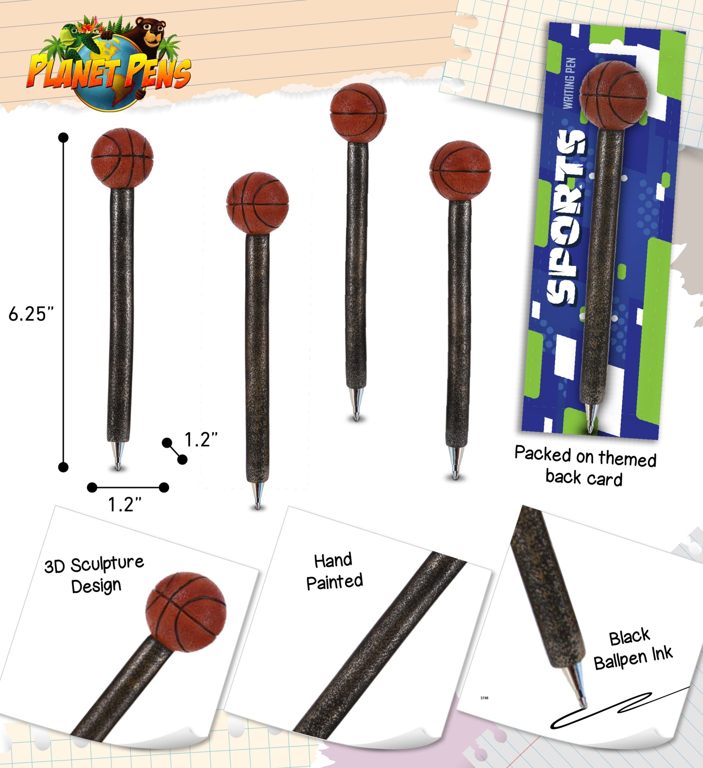 PLANET PEN - SPORTS - BASKETBALL