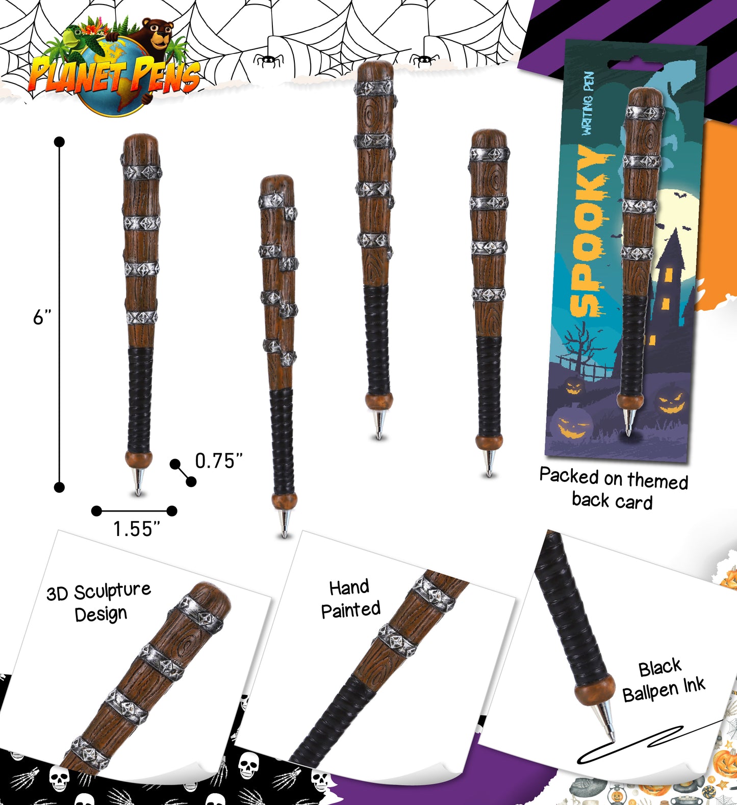 PLANET PEN - SPOOKY - BASEBALL BAT