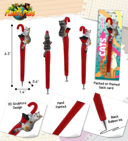 PLANET PEN - CATS - CAT WITH UMBRELLA