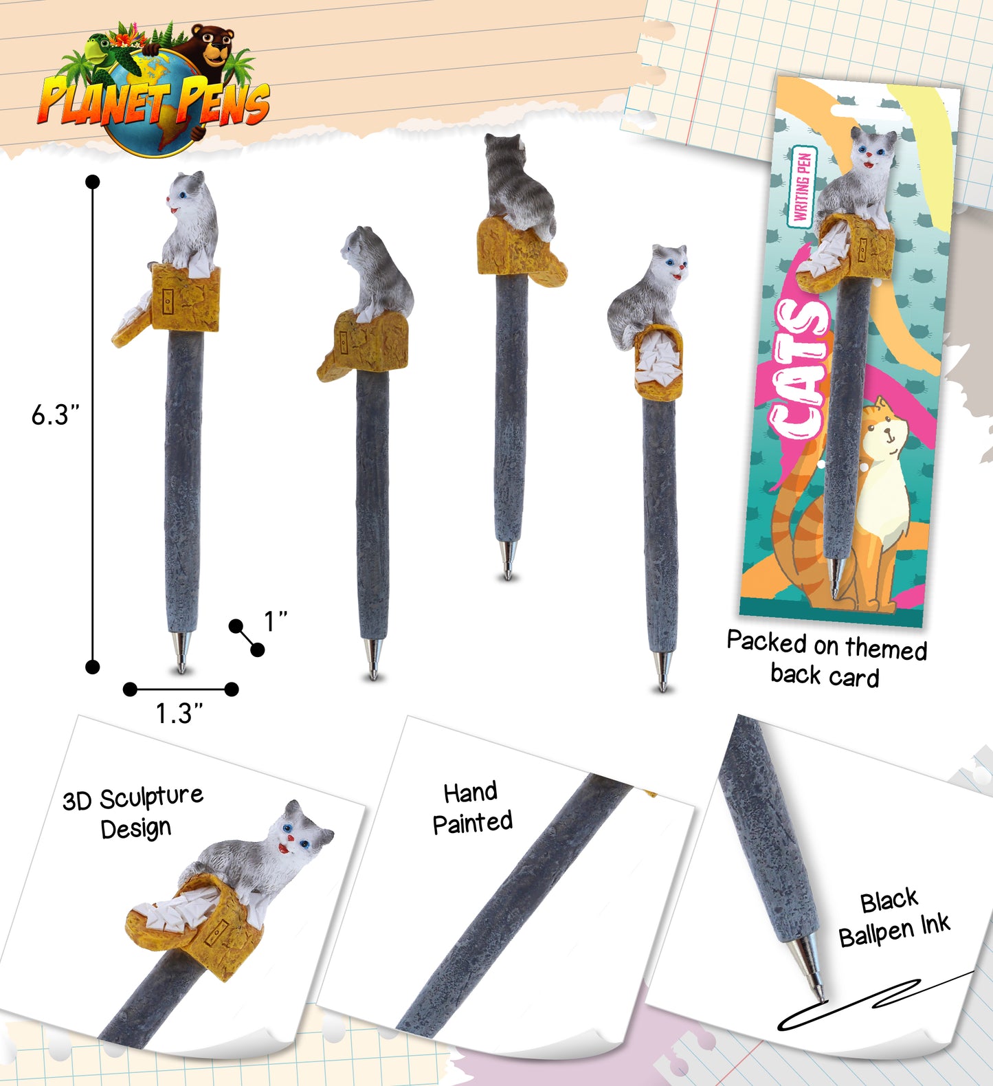 PLANET PEN - CATS - CAT ON MAIL BOX