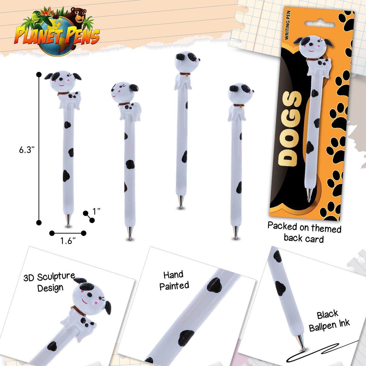 PLANET PEN - DOGS - CUTE SPOTTED DOG