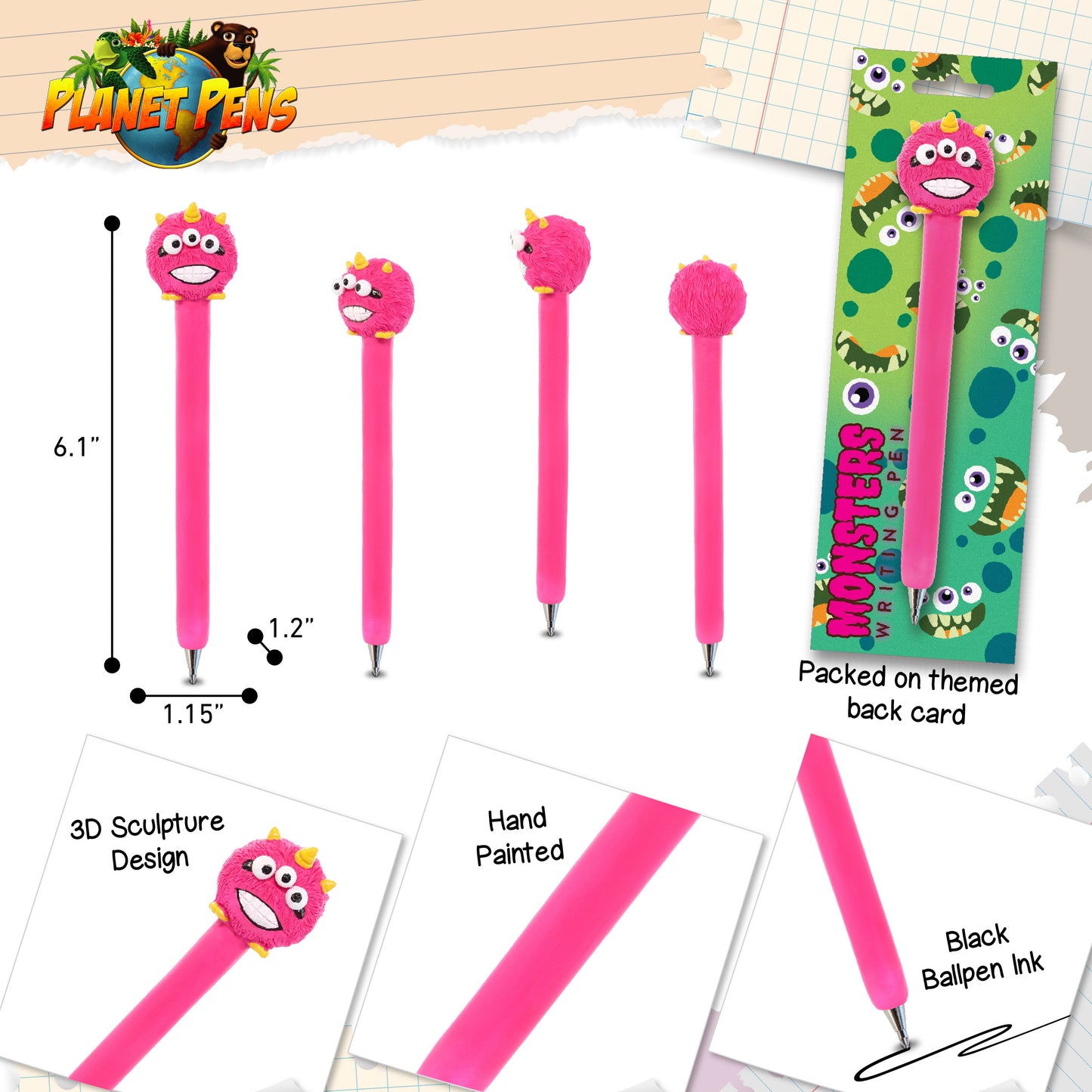 PLANET PEN - PINK MONSTER