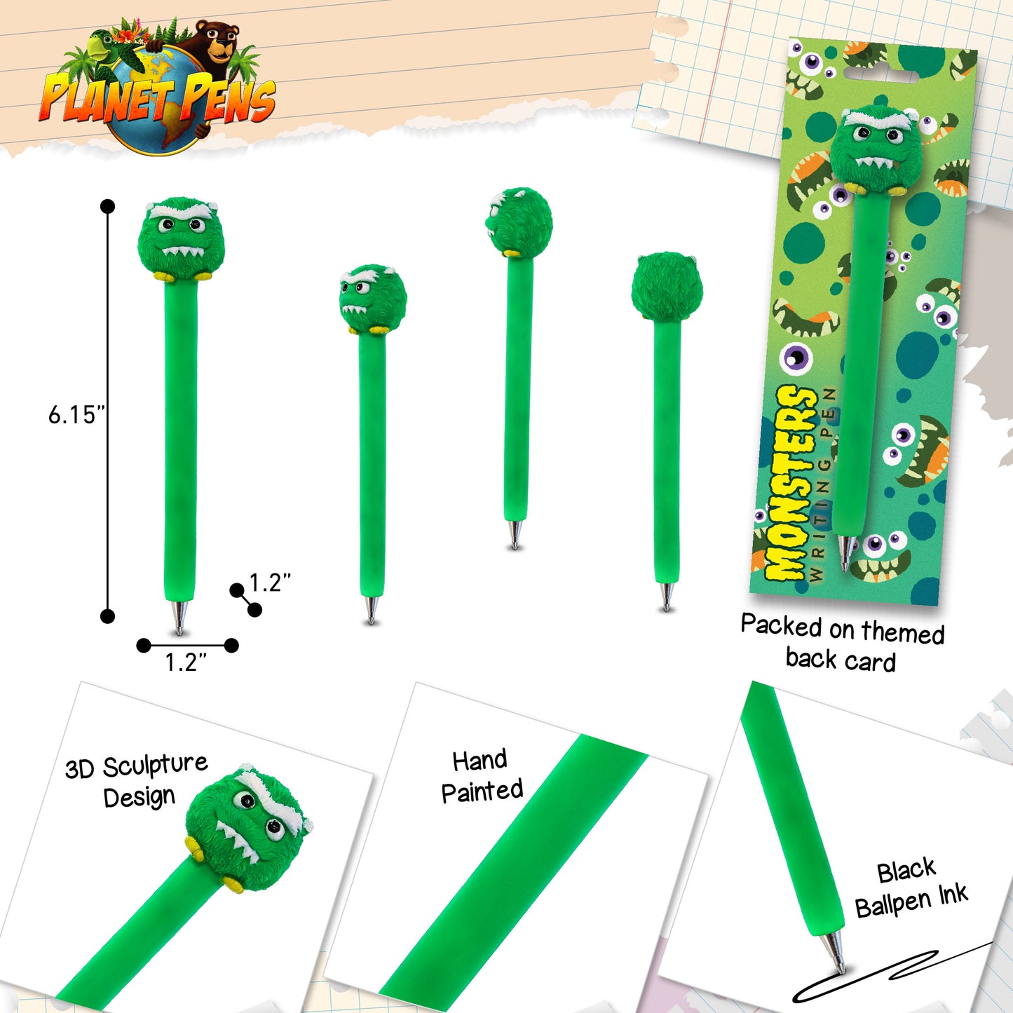 PLANET PEN - GREEN MONSTER