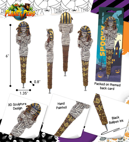 Planet Pens Spooky Mummy Writing Pen - Cute Ballpoint Pen for Kids and Adults