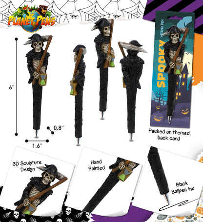 Planet Pens Spooky Soul Reaper Writing Pen - Ballpoint Pen for Kids and Adults
