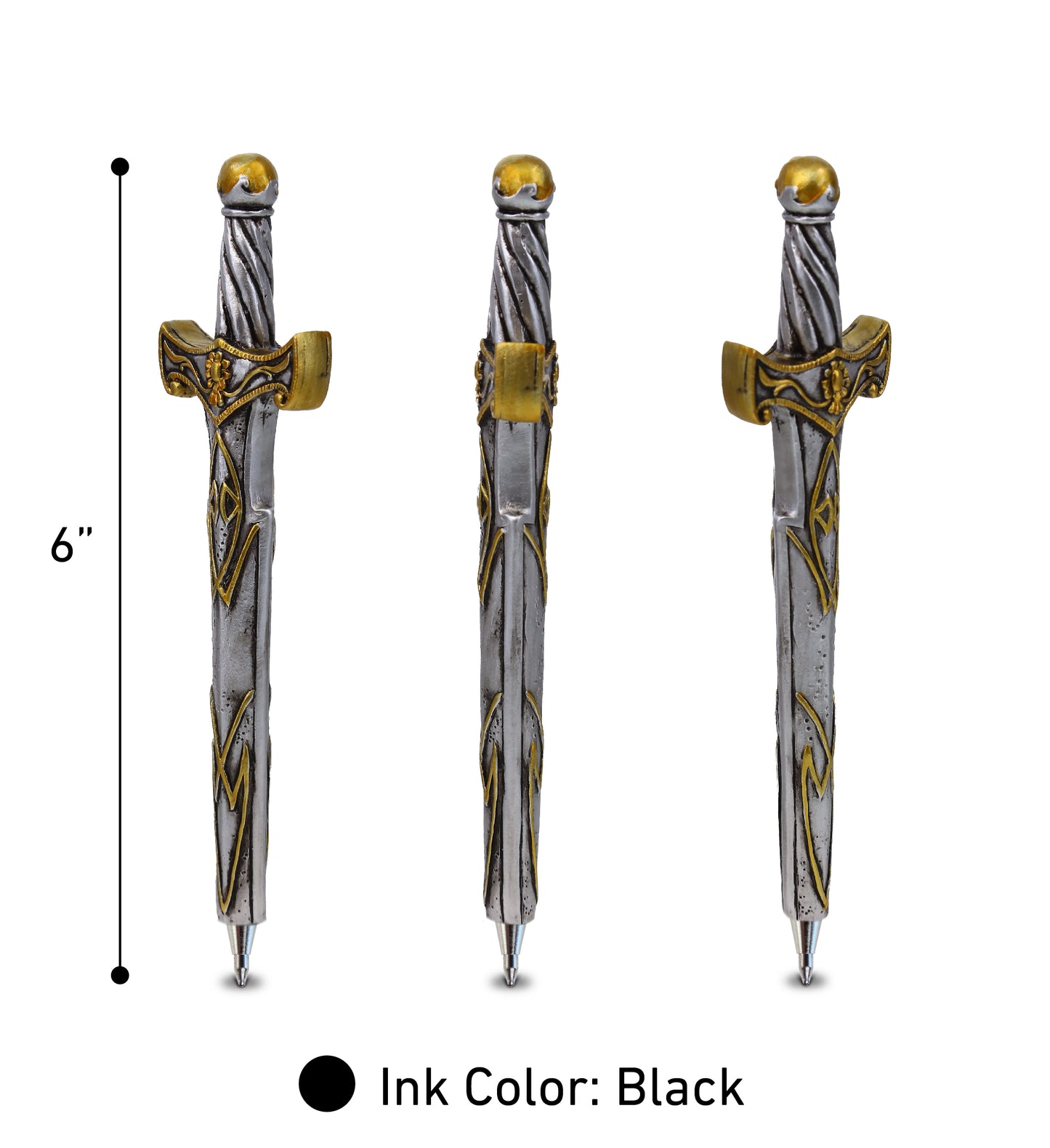 Planet Pens Medieval Sword Novelty Pen for School and Office Supplies - 6 Inch