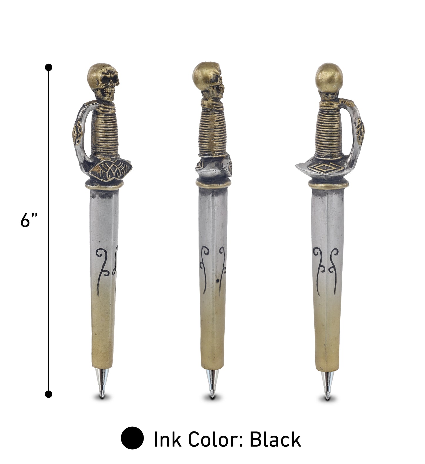 Planet Pens Cutlass Skull Sword Novelty Pen for Kids, Teens, Adults - 6 Inches