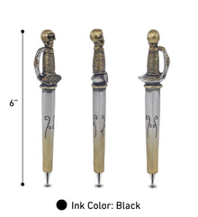 Planet Pens Cutlass Skull Sword Novelty Pen for Kids, Teens, Adults - 6 Inches
