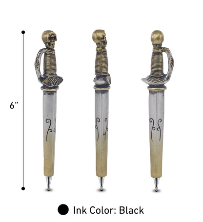Planet Pens Cutlass Skull Sword Novelty Pen for Kids, Teens, Adults - 6 Inches