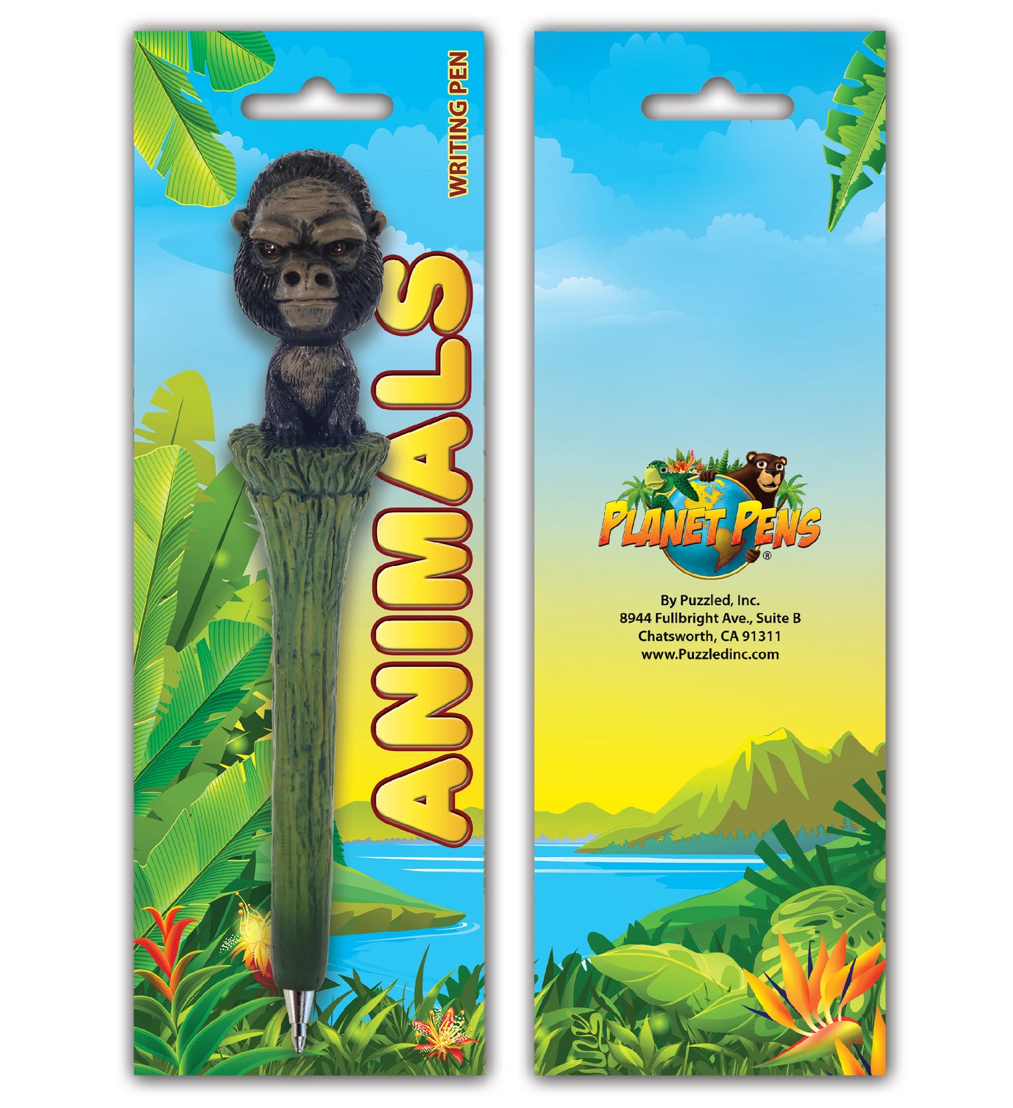 Planet Pens Gorilla Writing Pen - Novelty Ballpoint Pens for Kids and Adults