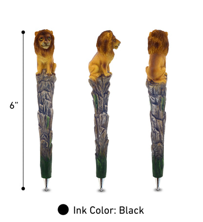 Planet Pens Lion Writing Pen - Cute Novelty Ballpoint Pens for Kids and Adults