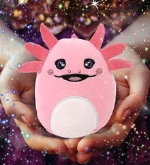 DolliBu Snug Mooshies Axolotl Stuffed Animal - Soft Sensory Plush - 4 Inches