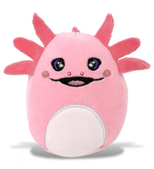 DolliBu Snug Mooshies Axolotl Stuffed Animal - Soft Sensory Plush - 4 Inches