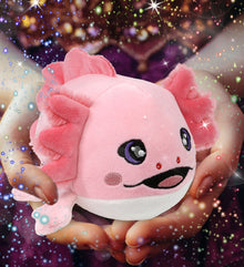 DolliBu Snug Mooshies Axolotl Stuffed Animal - Squishy Sensory Plush - 6 Inches